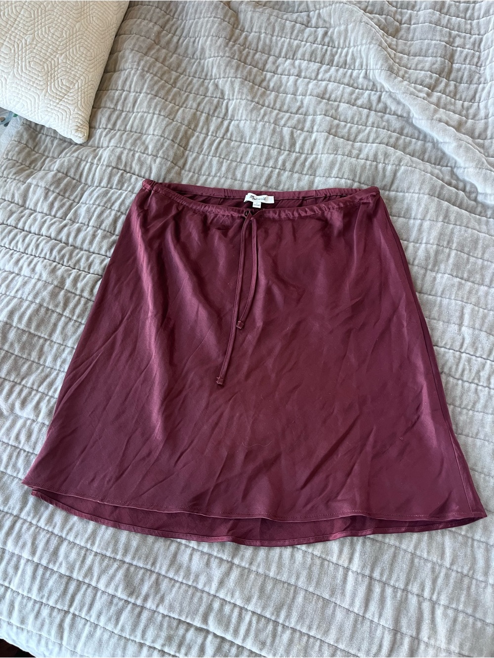 Madewell Drawstring Slip Skirt